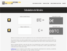 Tablet Screenshot of calculadorabitcoins.com